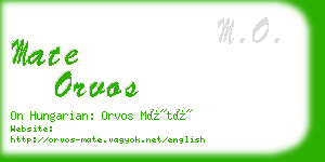 mate orvos business card